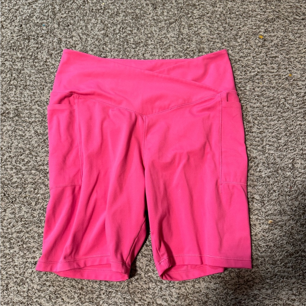 Danskin Pink Bike Shorts with Wide Waistband and Stretchy Fit